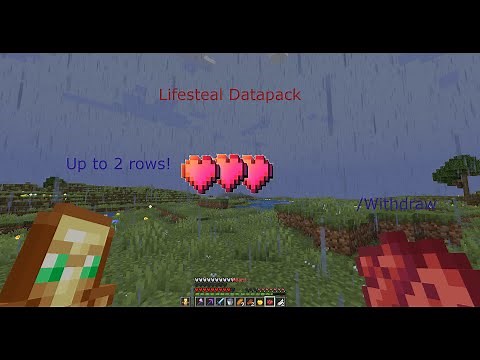 My Brand New Lifesteal minecraft datapack... (Hearts are now usable!) Read descripion for recipe.