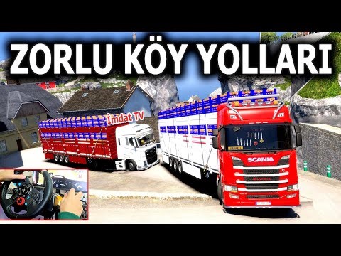 TRUCK DRIVING ON A VILLAGE ROAD LIKE A JET! @imdatTV ETS 2 MOD Logitech G29
