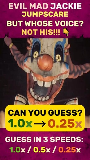 ⚡FNAF SotM | 🤡 EVIL MAD JACKIE Jumpscare – BUT WHOSE VOICE ? 👀 Can You Guess in 3 Speeds! #shorts