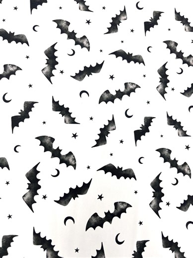 Gothic Bat Fabric Black Bat Fabric Vampire Fabric Gothic Fabric Monochrome - Etsy Canada