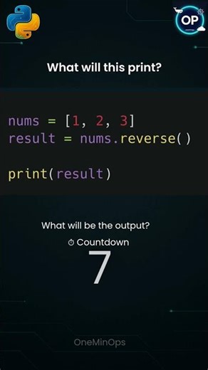 Python Mind Game 🧠 | What Will This Print? #python #learning #shorts