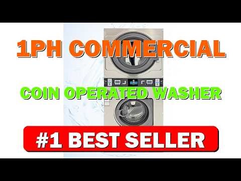 1PH Commercial Coin Operated Washer Dryer Double-Layer Washing and Drying Integrated Ma - B0F6Y3NJCT