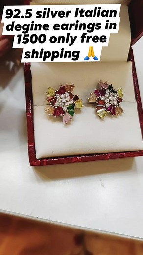 3.8K views · 21 reactions | 92.5 silver Italian degine earings in 1500 only free shipping  | AG Jewels & Fashion | Facebook