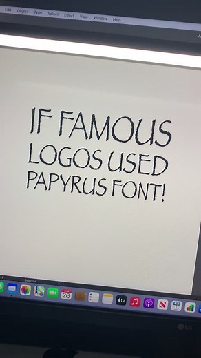 Reimagining Famous Logos with Papyrus Font