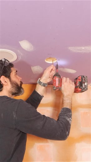 Home Repair Tutor on Instagram: "Drywall ceiling repair tips…I used the scrap piece of drywall from my light installation to do this repair. I cut off the excess, left the paper, and added blocking. I fastened the patch with drywall screws and used setting-type joint compound between the paper and ceiling. After 2 to 3 coats, sanding, and primer it looks like new. For more written tutorials and full videos visit homerepairtutor.com #drywall #homerenovation #homerepairtutor"