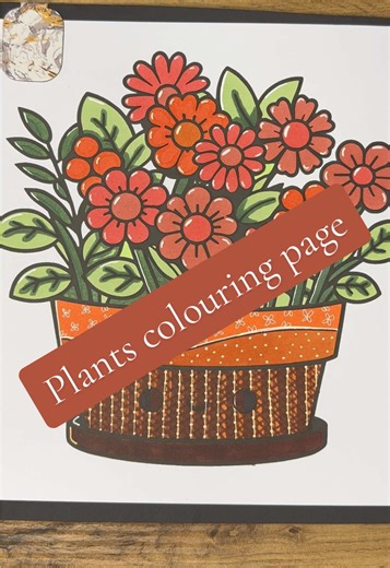 Relaxing Plant Coloring Page for Stress Relief