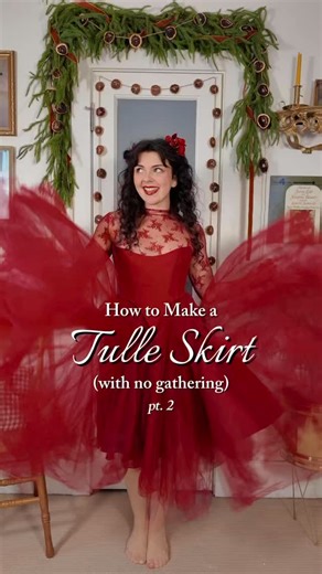 molly :) on Instagram: "part 2: sewing the skirt ✨🪡 here you go, lovelies!! if this saves even one of you from having to gather tulle, my job here is done 😚🫶🏻 happy sewing!! Tulle Godet Skirt Construction: (see part 1 for the pattern) 1. Assemble the rectangle panels • Begin by stitching your rectangle pieces together along the top (narrower) edge, stopping 4” down from the waist at each seam. Be sure to backstitch well at both ends. • Depending on your preference, you can use French seams h