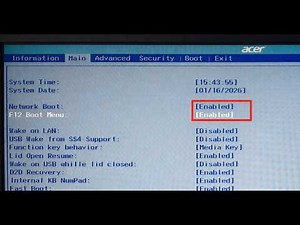 Como activar Boot Menu "F12" (Boot Manager) Laptop Acer Aspire (BIOS Old Version) | SOPTECO