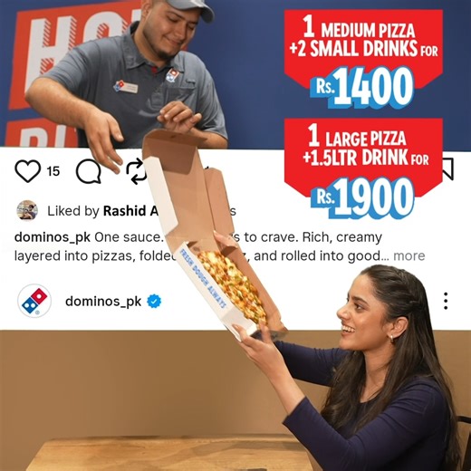 Epic cravings call for an EPIC Deal 🍕🔥 Don’t just think about it… order it. Place an order at https://www.dominos.com.pk/menu | 021-111-366-466 OR Download the app: Play Store - https://bit.ly/2Wptg9p App Store - https://apple.co/2ZbXiKV #DominosPakistan #GreatnessByDominos #WackyWednesday #MidweekBlues #LargePizzas #BigHunger #WednesdaysSorted #HungryForMore #MMM #dominos #ValentinesDay #SpreadTheLove #MMM #DominosEpicDeal | Domino's Pizza