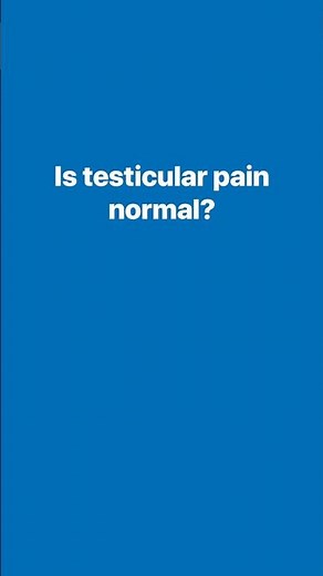 Is testicular pain normal? #MENtionIt
