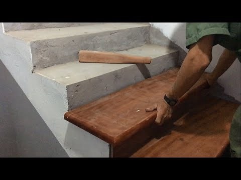 Amazing Technique Hardwood Processing For Stairs - Build and Installation New Stairs Treads