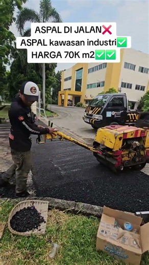 ASPAL DI JALAN❌️ASPAL kawasan industri✅️HARGA 70K m2✅️✅️ #viral