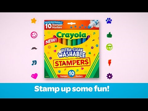 Crayola Ultra-Clean Washable Stamper Marker Demo (2015)