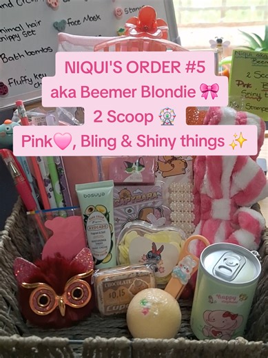 Custom 2 Scoop Order for Beema Blondie: Pink & Bling