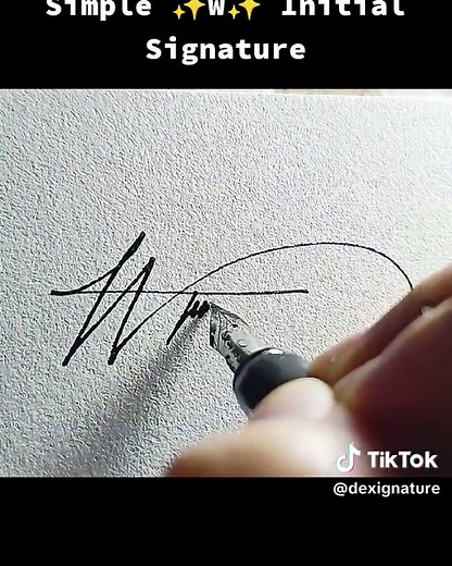 Simple ✨W✨ Initial Signature Ideas for Names and Surnames
