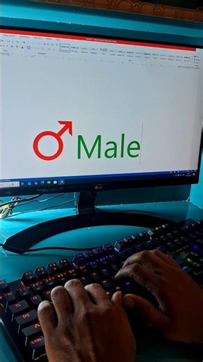 Male Symbol Shortcut key in ms word #reels #msword #shortvideo #male