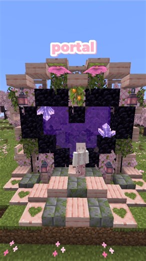 evori on Instagram: "cherry blossom heart nether portal🌸 kalpli kiraz ağacı nether portalı #keşfet #fyp #minecraft #minecraftbuilding #minecrafttutorial"