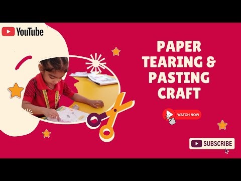 🎨 Paper Tearing and Pasting Craft | Nursery Kids | Fun Fine Motor Skill Activity