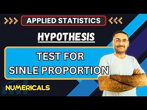 Test for Single Proportion | Hypothesis | Applied Statistics | Btech | B.com | BCA | BBA | BSc