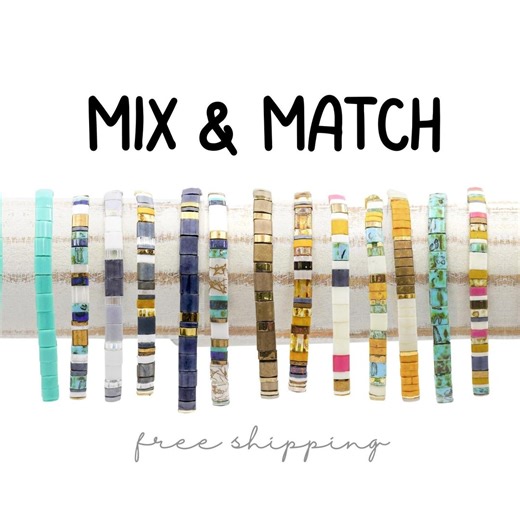 Tila Bead Bracelet for Women | Colorful Beaded Bracelets | High Quality Stretch Bracelets | Popular Tila Bracelets | Boho Tile Bracelets - Etsy