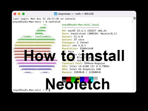 How to install neofetch on mac / hackintosh macOS monterey 12.6.1