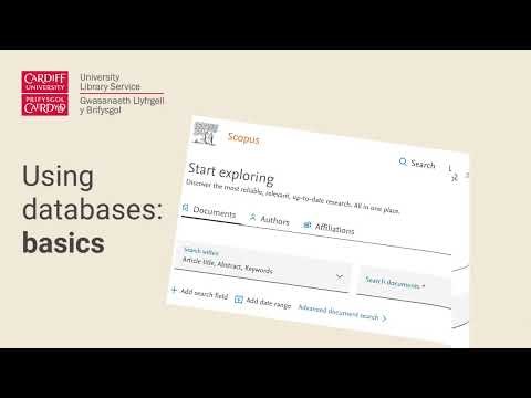 Using databases: basics
