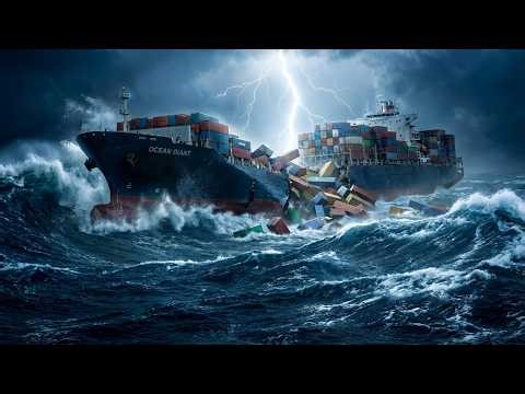 GIANT Container Ship Breaks Apart in Massive Ocean Storm | Structural Failure Simulation
