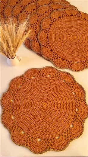 🧡 Sousplat em crochê passo a passo