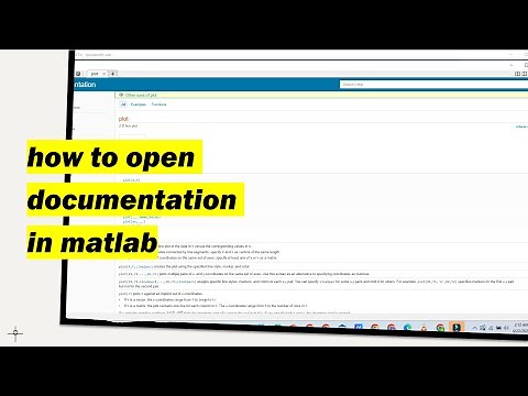 How to open documentation in MATLAB