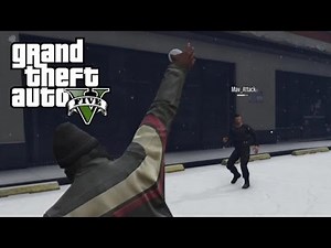 EPIC SNOWBALL FIGHT! | GTA V: Online