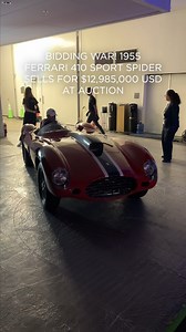 The 1955 Ferrari 410 Sport Spider sold for a staggering $12,985,000 USD at our flagship Monterey auction! #RMMonterey #RMSothebys #Ferrari #410SS | RM Sotheby's