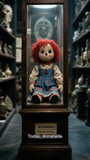 This doll isn’t just creepy… it’s dangerous 😱 Would you dare get close to Annabelle? 👀