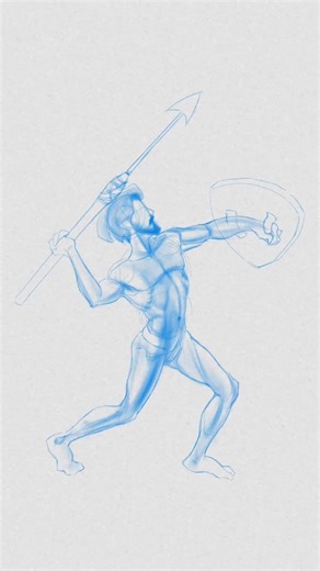 Action Anatomy Study | Dynamic Figure Drawing #digitalart #art