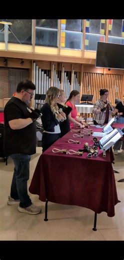 We heard there might be snow in the forecast, so it must be time to start posting some holiday tunes! 🔔❄️🎵 (Can you ID the song?) | Embellish Handbells