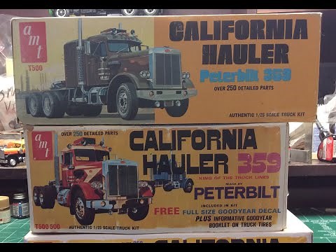 Building scale plastic models: Model trucks: AMT Peterbilt California Hauler comparison. PART ONE