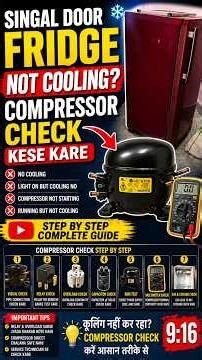 Single door freeze repair //compressor check step by step//cooling problem