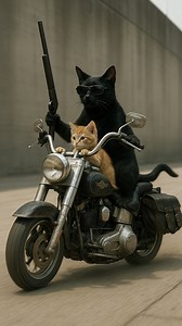 79K views · 8.9K reactions | 烙 “Target acquired… Hasta la vista, furball.” ️ #Catminator #Purrminator #TerminatorParody #HastaLaVista #ZoomieCat #CyberRider #MovieParody #ShotgunZoomies #CatDriver #BikerCat | Jupiterstarco | Facebook