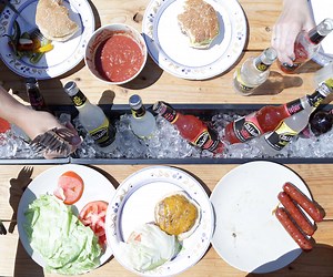 Picnic Table Drink Trough
