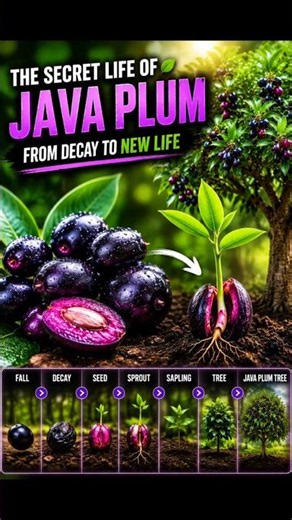 💜 The Secret Life of a Java Plum जामुन | From Decay to New Life 🌱 | How a Java Plum जामुन Tree Grows