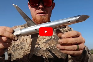 Homemade 8-Inch Expandable Broadhead is Devastating on Feral Hogs from a 40mm Cannon
