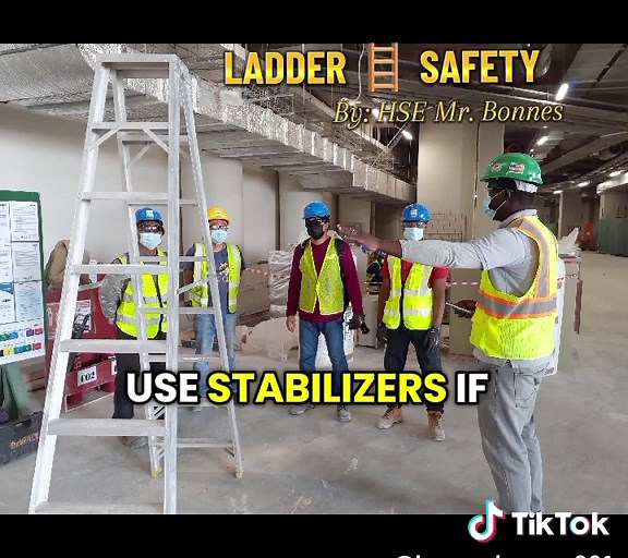 Ladder safety is crucial for preventing workplace injuries and ensuring stability while working at heights. 1. Choose the Right Ladder – Select a ladder that matches the task and weight requirements. 2. Inspect Before Use – Check for structural damage, loose parts, or slippery surfaces. 3. Set Up on Stable Ground – Place the ladder on a firm, level surface. Use stabilizers if needed. 4. Maintain Three-Point Contact – Always keep two hands and one foot, or two feet and one hand, on the ladder whi