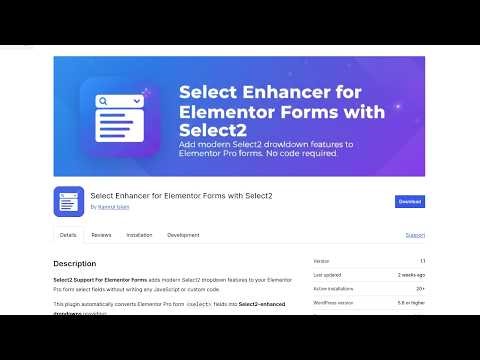 Elementor Forms with Select2 Tutorial
