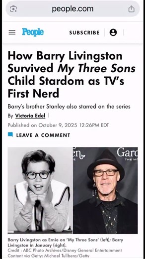 2.1K views · 12 reactions | Barry Livingston tells Steve Kmetko how he survived the “Child Star Curse” after “My Three Sons” #mythreesons @people #barrylivingston @stillherehwood @stevekmetko @jimlichtenstein @stillherenetwork | Still Here Hollywood Podcast | Facebook