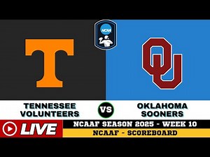Oklahoma Sooners Vs Tennessee Volunteers | NCAAF 2025 | NCAAF Live SCOREBOARD | 02/11/2025