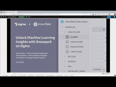 Sigma Webinar: Unlock Machine Learning Insights with Snowpark on Sigma