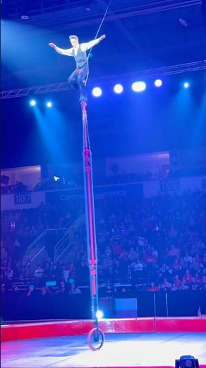 Tall Unicycle Master! 🚴‍♂️🔥 Circling the Stage Like a Pro!