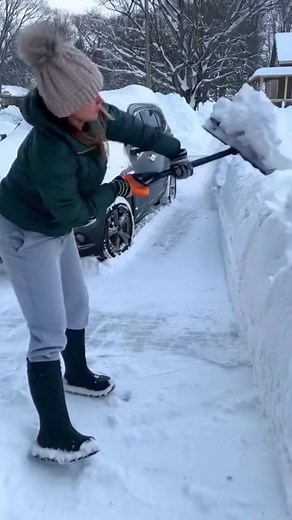 Lift with your back! #snow #snowremoval #winter #winterwonderland #snowfall | Plow Pros