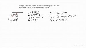 Calculating the Instantaneous Restoring Torque for a Physical Pendulum | Physics | Study.com
