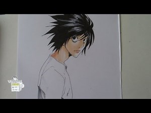 How to draw L (Ryuzaki) from Death Note エル・ローライト 竜崎