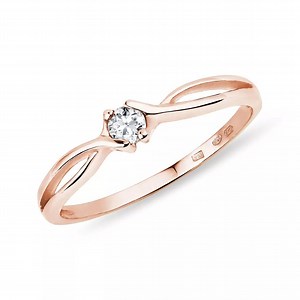 [Hot Item] Synthetic Diamond Ring 14K Rose Gold Lab Engagement Ring